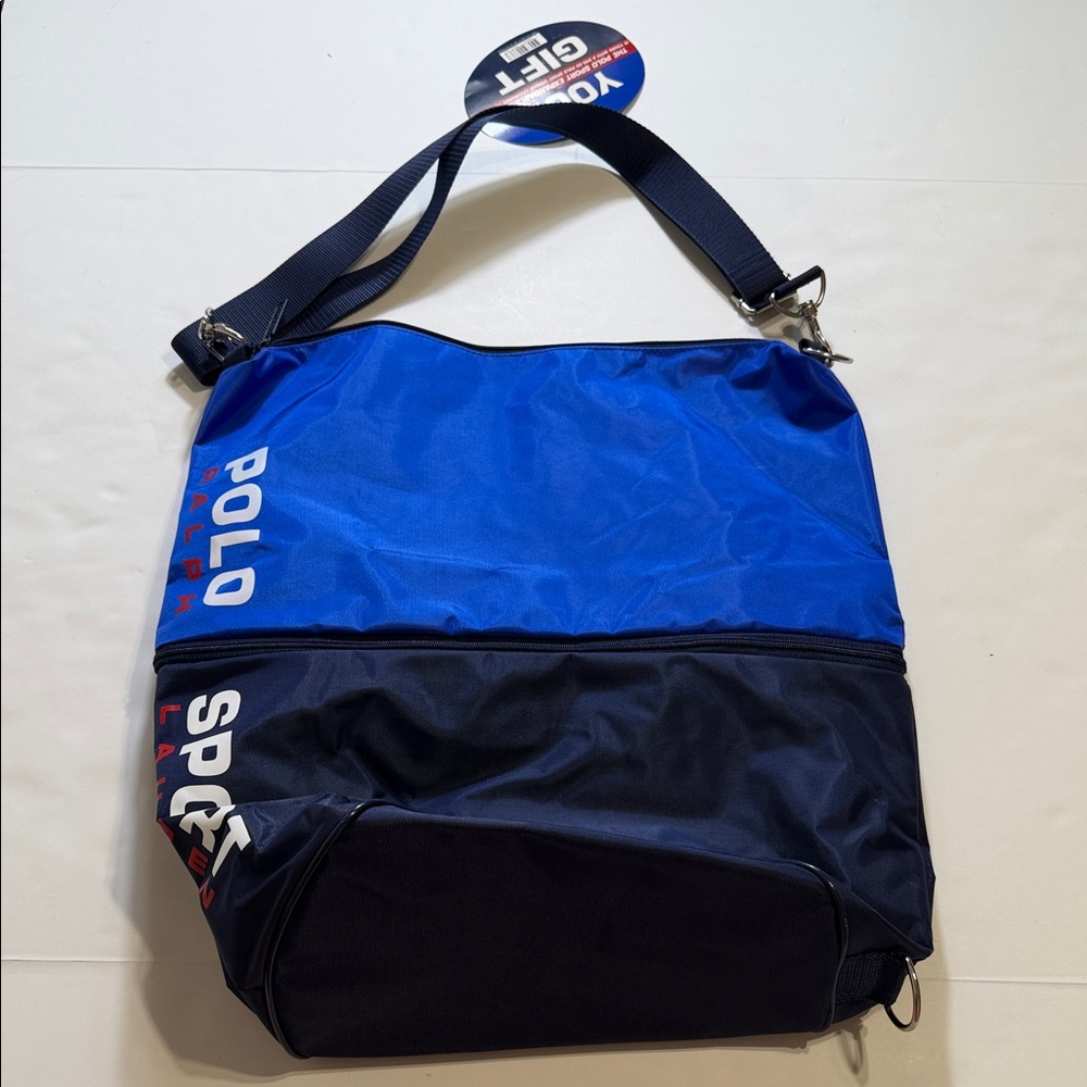 Vintage Polo Sport Ralph Lauren Expandable Duffle Bag with Strap